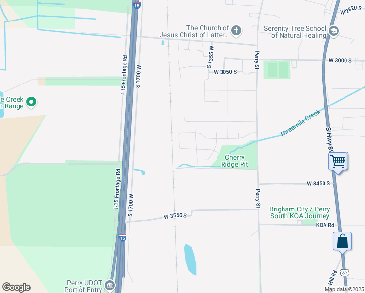 map of restaurants, bars, coffee shops, grocery stores, and more near 3295 South 1500 West in Perry