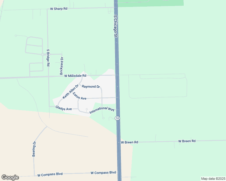 map of restaurants, bars, coffee shops, grocery stores, and more near 23956 Highway 53 in Elwood