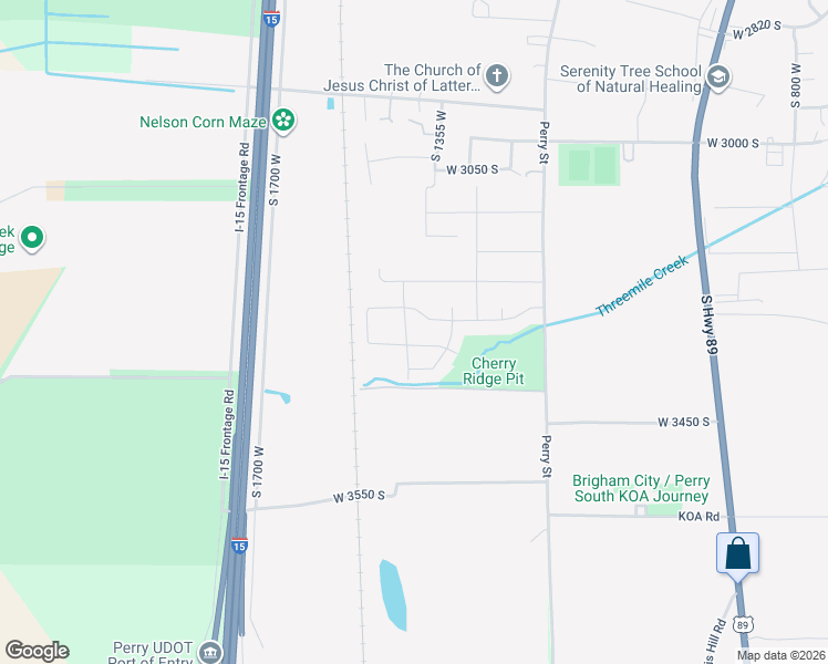 map of restaurants, bars, coffee shops, grocery stores, and more near 3310 South 1450 West in Perry