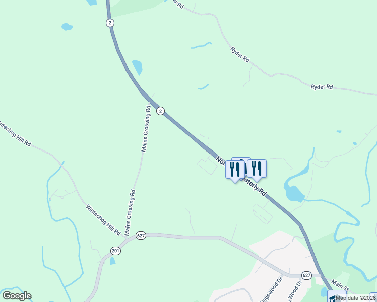 map of restaurants, bars, coffee shops, grocery stores, and more near 411C Norwich-Westerly Road in North Stonington