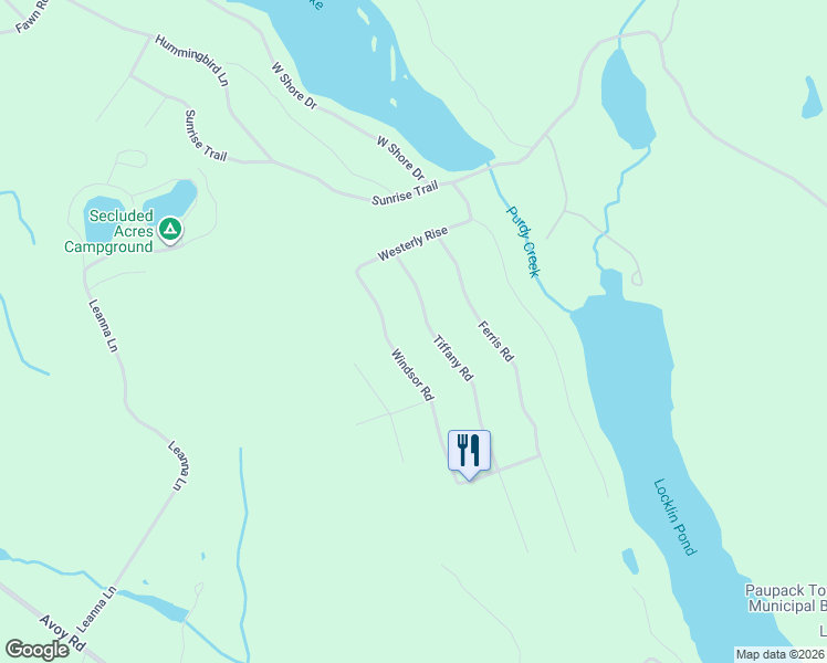 map of restaurants, bars, coffee shops, grocery stores, and more near 58 Windsor Road in Hawley