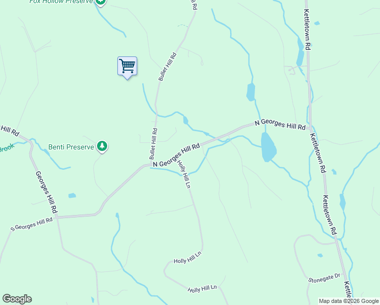 map of restaurants, bars, coffee shops, grocery stores, and more near 372 North Georges Hill Road in Southbury