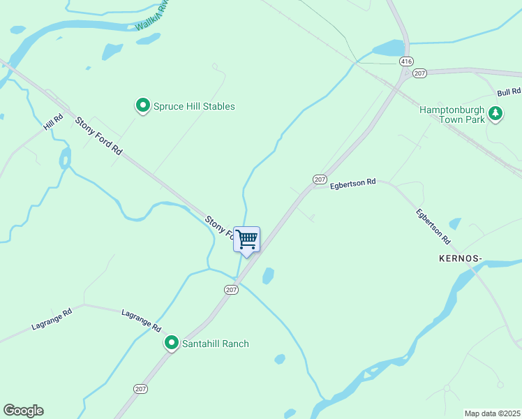 map of restaurants, bars, coffee shops, grocery stores, and more near 3000 New York 207 in Campbell Hall