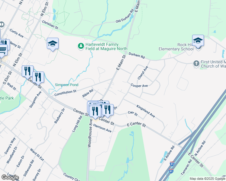 map of restaurants, bars, coffee shops, grocery stores, and more near 4 Eastside Terrace in Wallingford