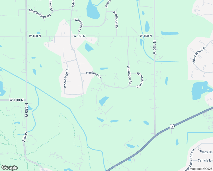 map of restaurants, bars, coffee shops, grocery stores, and more near 124 Windridge Road in Valparaiso