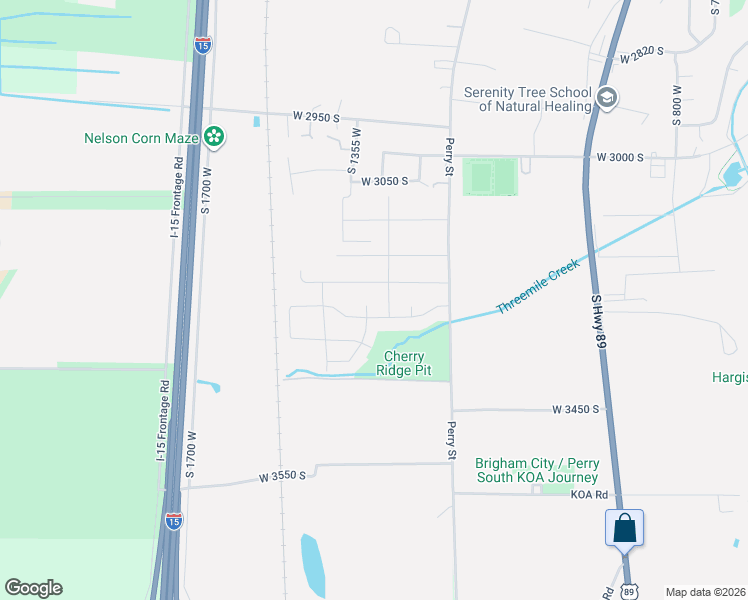 map of restaurants, bars, coffee shops, grocery stores, and more near 3267 South 1350 West in Perry