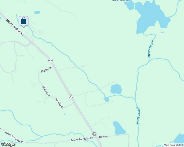 map of restaurants, bars, coffee shops, grocery stores, and more near 496 New London Road in Salem