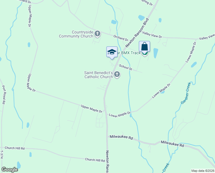 map of restaurants, bars, coffee shops, grocery stores, and more near 1843-1859 Newton Ransom Boulevard in Clarks Summit