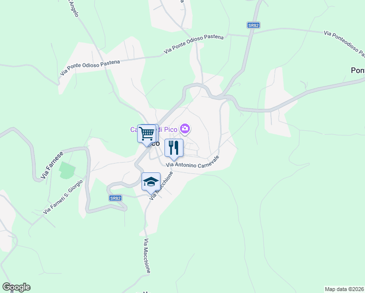 map of restaurants, bars, coffee shops, grocery stores, and more near 1 Vico Serpente in Pico