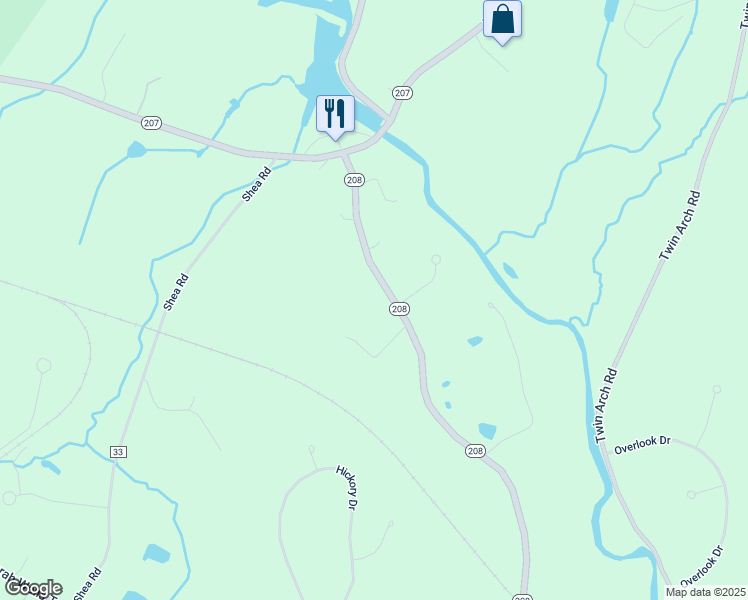 map of restaurants, bars, coffee shops, grocery stores, and more near 3447 New York 208 in Campbell Hall