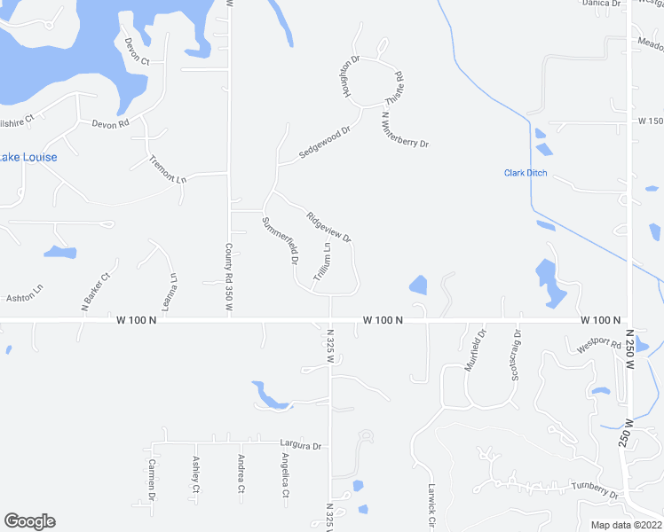 map of restaurants, bars, coffee shops, grocery stores, and more near 113 Trillium Lane in Valparaiso
