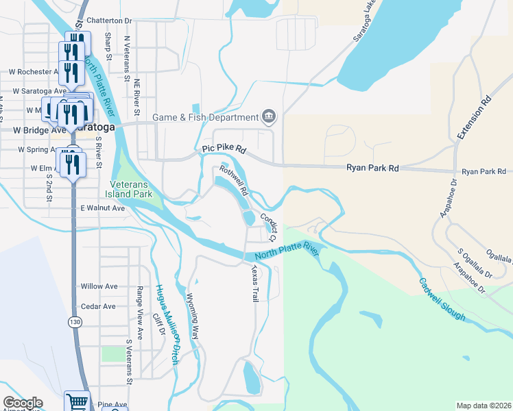 map of restaurants, bars, coffee shops, grocery stores, and more near 211-233 Condit Court in Saratoga