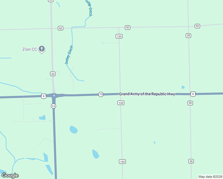 map of restaurants, bars, coffee shops, grocery stores, and more near 71965 County Road 133 in Syracuse