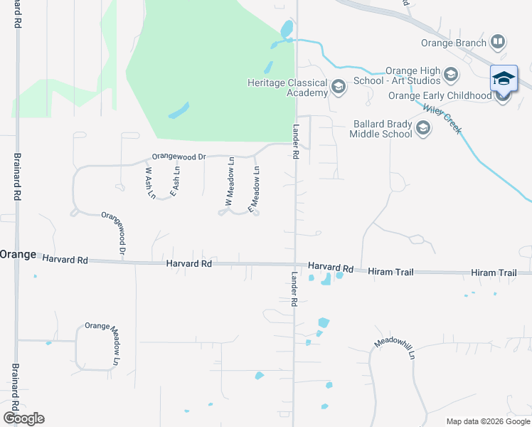 map of restaurants, bars, coffee shops, grocery stores, and more near 4015 Dogwood Circle in Beachwood