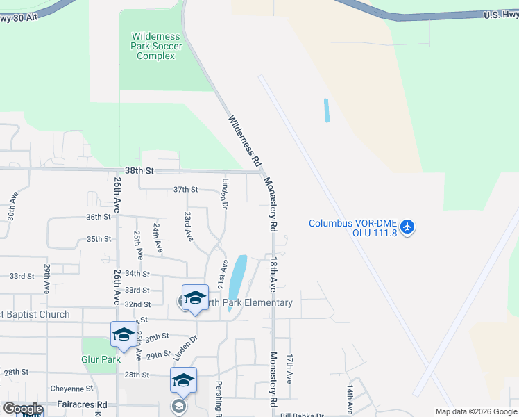 map of restaurants, bars, coffee shops, grocery stores, and more near 3600-3702 Monastery Road in Columbus