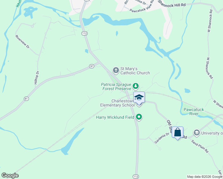 map of restaurants, bars, coffee shops, grocery stores, and more near 10 Old Depot Road in Charlestown