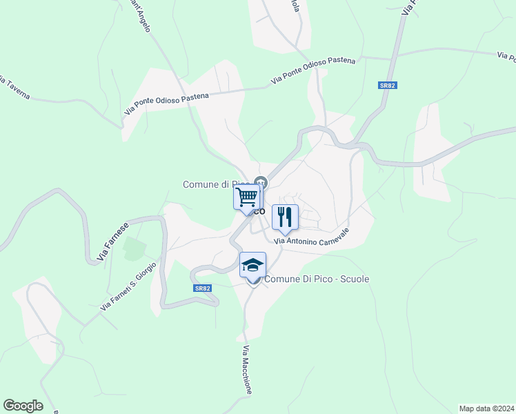 map of restaurants, bars, coffee shops, grocery stores, and more near in Pico