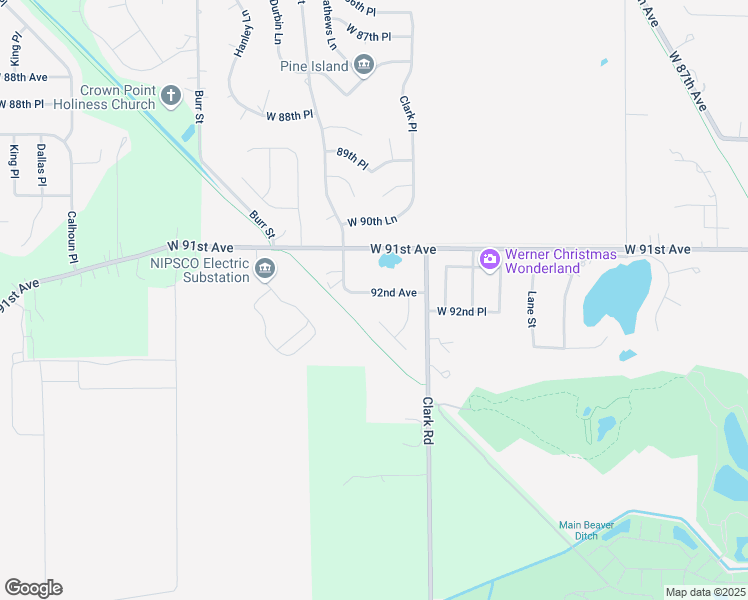 map of restaurants, bars, coffee shops, grocery stores, and more near 4922 W 93rd Ct in Crown Point