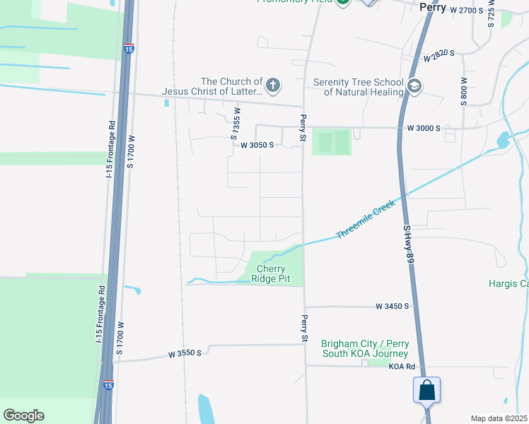 map of restaurants, bars, coffee shops, grocery stores, and more near 1294 West 3225 South in Perry