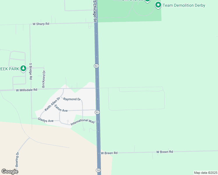 map of restaurants, bars, coffee shops, grocery stores, and more near Millsdale Road in Will County