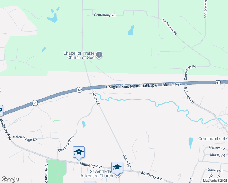 map of restaurants, bars, coffee shops, grocery stores, and more near U.S Highway 61 in Muscatine