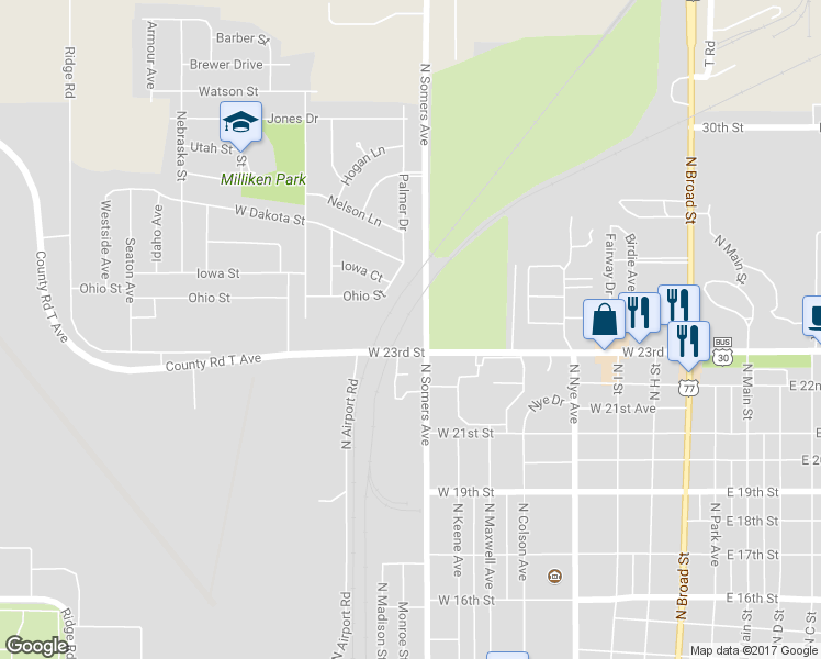 map of restaurants, bars, coffee shops, grocery stores, and more near 2353 North Somers Avenue in Fremont