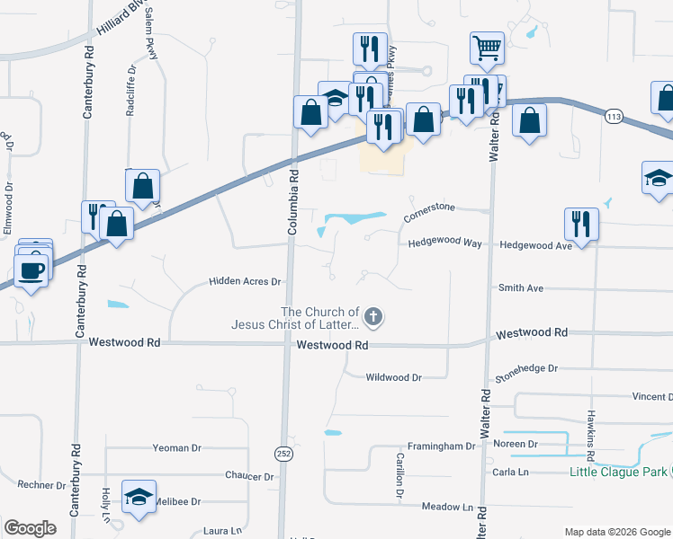 map of restaurants, bars, coffee shops, grocery stores, and more near 2401 Chapparal South in Westlake