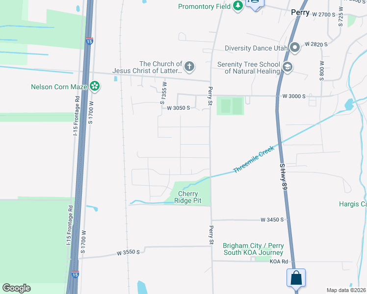 map of restaurants, bars, coffee shops, grocery stores, and more near 1329 West 3200 South in Perry