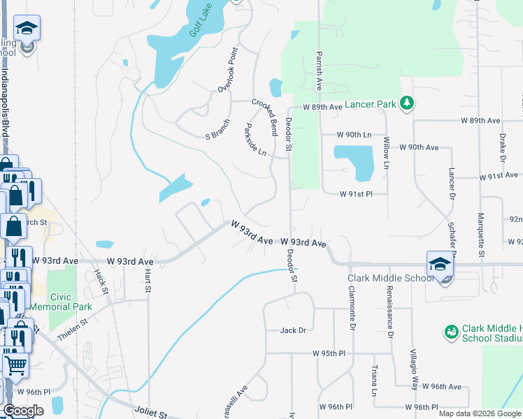 map of restaurants, bars, coffee shops, grocery stores, and more near Crooked Bend in St John