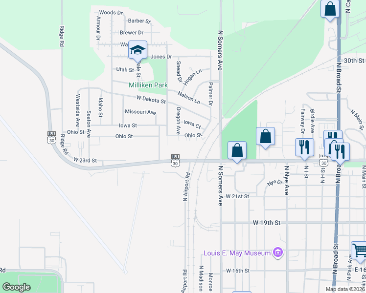 map of restaurants, bars, coffee shops, grocery stores, and more near 1066 West 23rd Street in Fremont