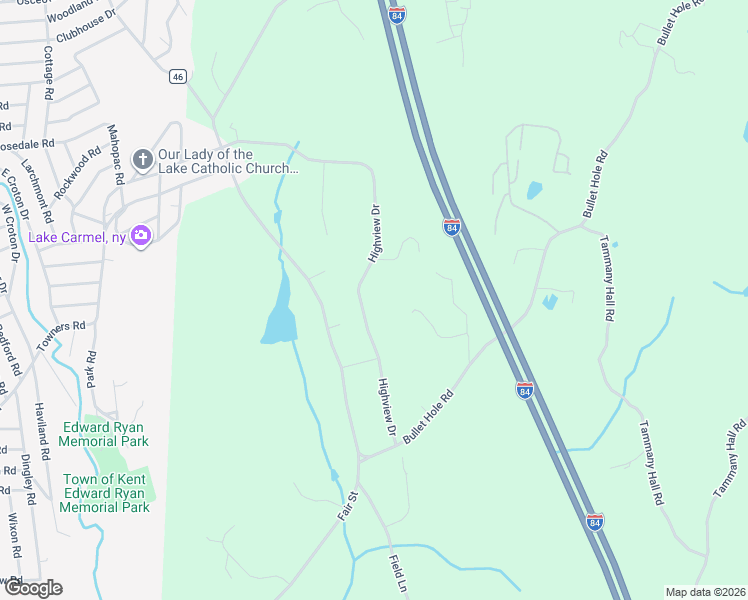 map of restaurants, bars, coffee shops, grocery stores, and more near 70 Highview Drive in Carmel Hamlet