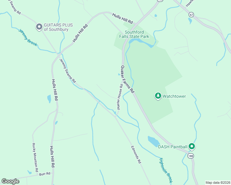 map of restaurants, bars, coffee shops, grocery stores, and more near 40 Plaster House Road in Southbury