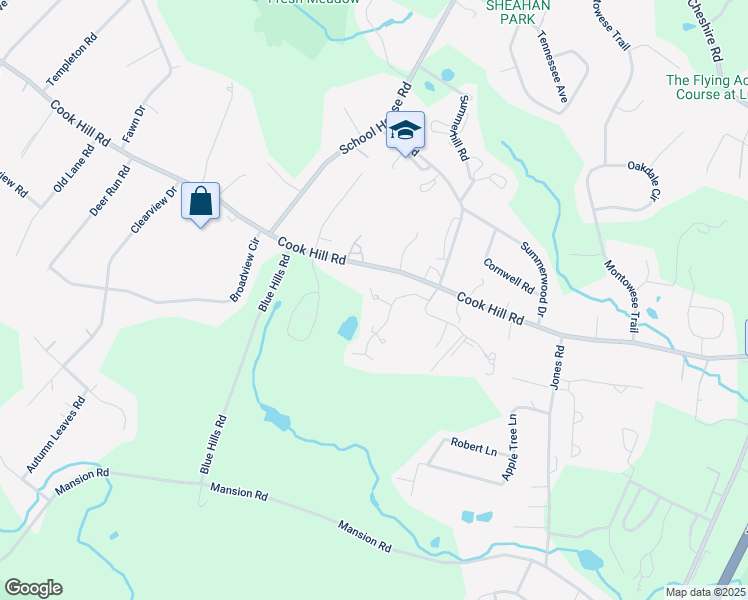 map of restaurants, bars, coffee shops, grocery stores, and more near 121 Colonial Hill Drive in Wallingford