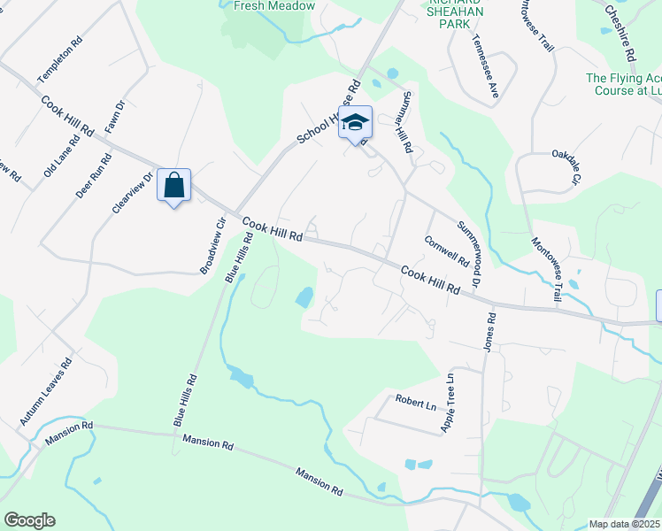 map of restaurants, bars, coffee shops, grocery stores, and more near 128 Colonial Hill Drive in Wallingford