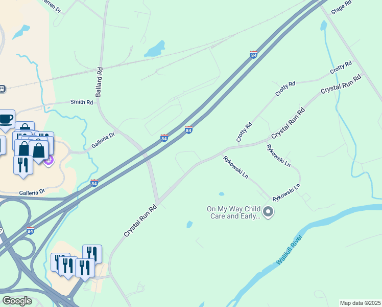 map of restaurants, bars, coffee shops, grocery stores, and more near 41 Sarah Lane in Middletown