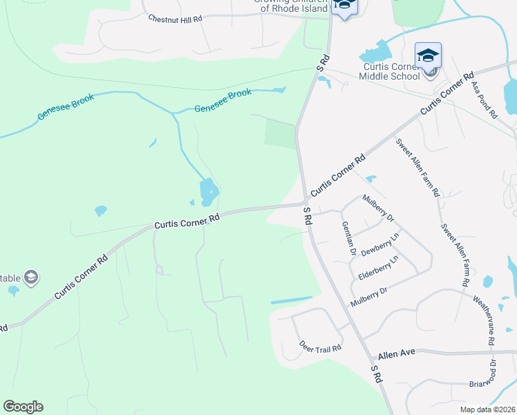 map of restaurants, bars, coffee shops, grocery stores, and more near 650 Curtis Corner Road in South Kingstown