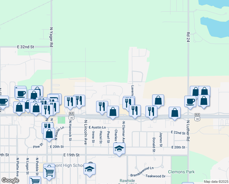 map of restaurants, bars, coffee shops, grocery stores, and more near 2522 Winston Circle in Fremont