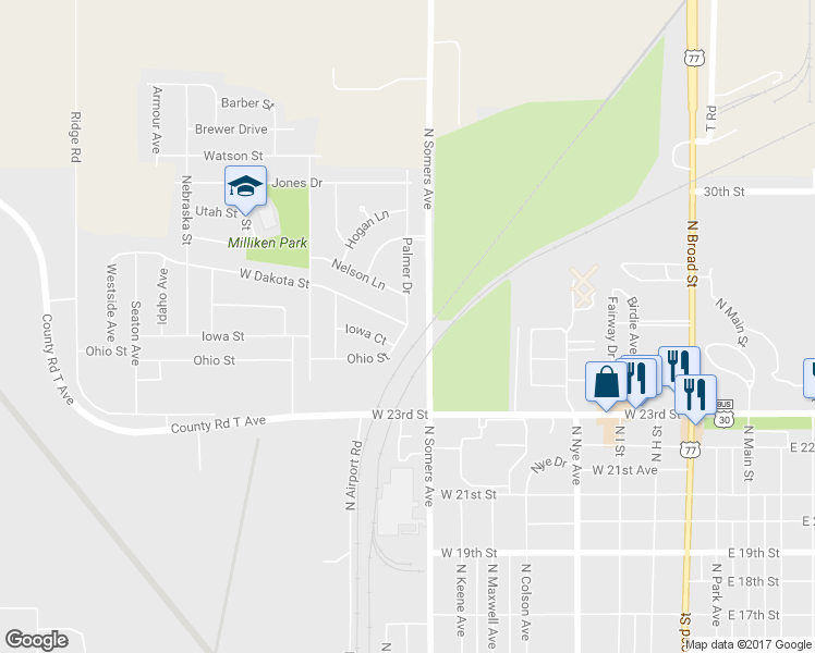 map of restaurants, bars, coffee shops, grocery stores, and more near 2628a Palmer Drive in Fremont