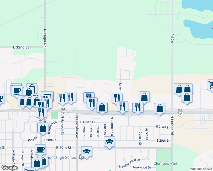 map of restaurants, bars, coffee shops, grocery stores, and more near 2522 Winston Circle in Fremont