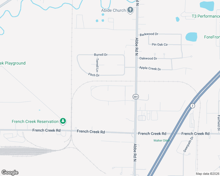 map of restaurants, bars, coffee shops, grocery stores, and more near 2942 N Abbe Rd in Sheffield