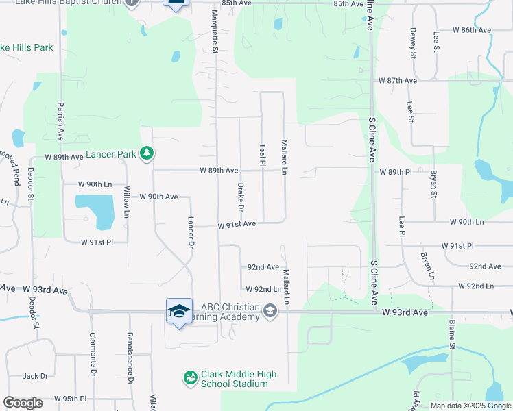 map of restaurants, bars, coffee shops, grocery stores, and more near 9023 Drake Dr in St John