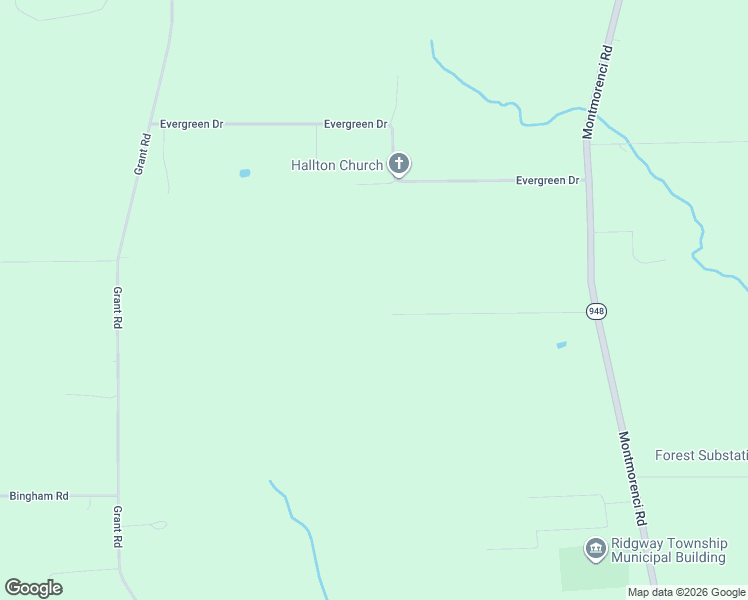 map of restaurants, bars, coffee shops, grocery stores, and more near 664 Evergreen Drive in Ridgway