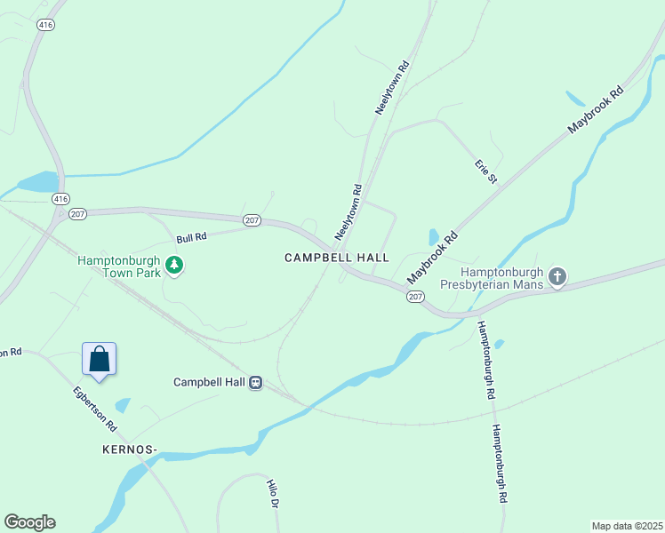 map of restaurants, bars, coffee shops, grocery stores, and more near 2837 New York 207 in Campbell Hall
