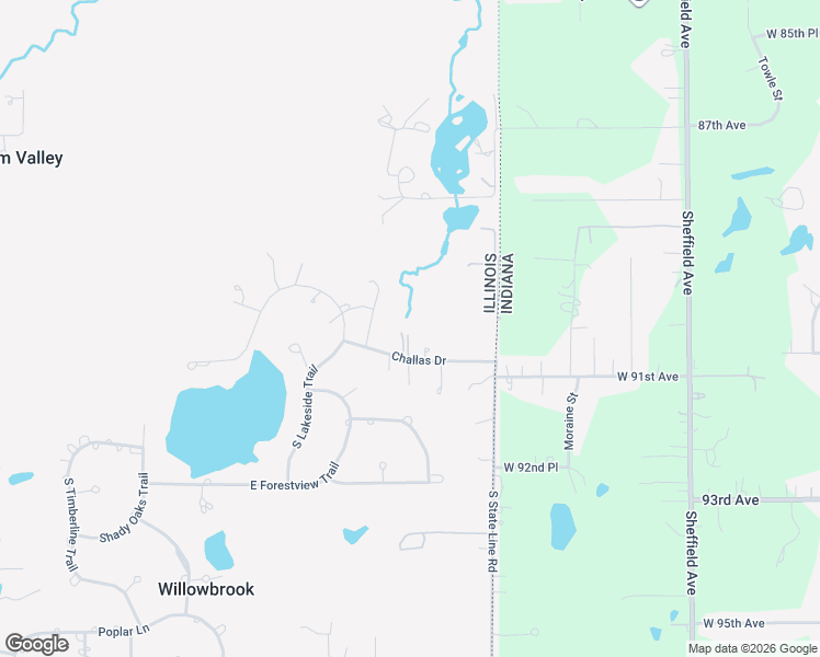 map of restaurants, bars, coffee shops, grocery stores, and more near 3434 East Challas Entrance in Crete