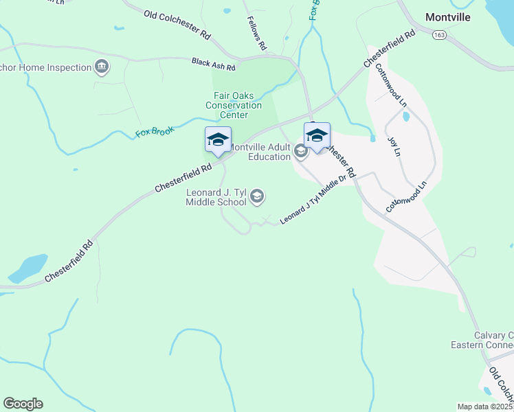 map of restaurants, bars, coffee shops, grocery stores, and more near 166 Chesterfield Road in Montville
