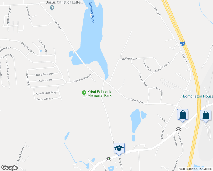 map of restaurants, bars, coffee shops, grocery stores, and more near 123 Dean Hill Road in New Windsor