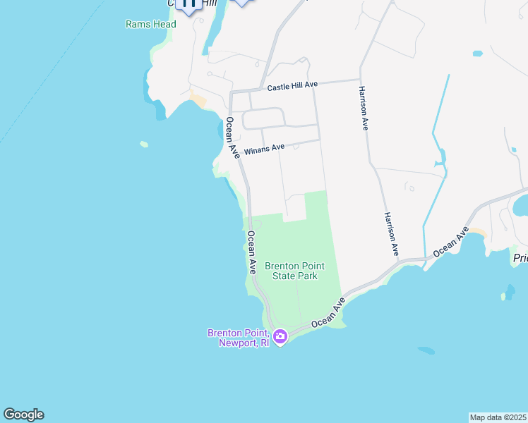 map of restaurants, bars, coffee shops, grocery stores, and more near 511 Ocean Avenue in Newport