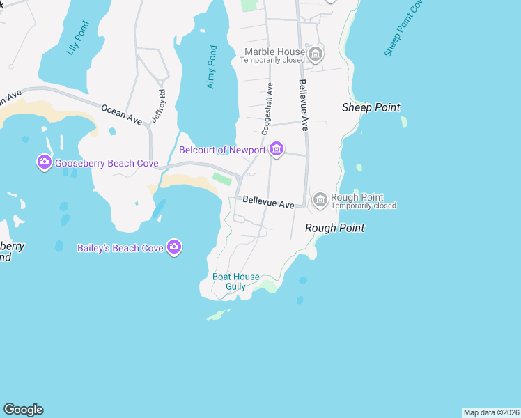 map of restaurants, bars, coffee shops, grocery stores, and more near in Newport