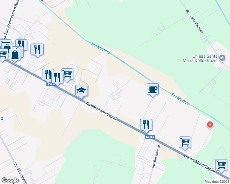 map of restaurants, bars, coffee shops, grocery stores, and more near Via A. Coletta in Provincia di Latina