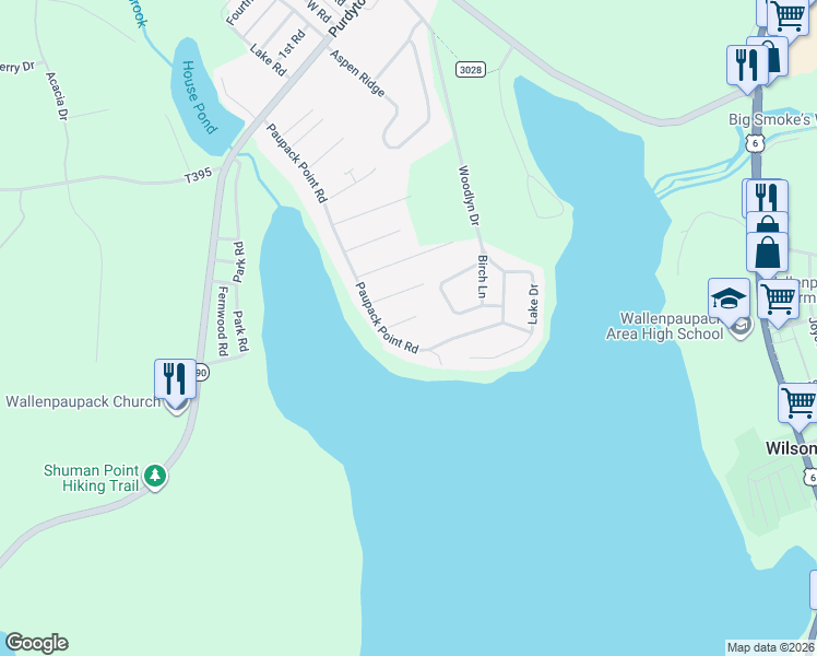 map of restaurants, bars, coffee shops, grocery stores, and more near 10 8th Street in Hawley